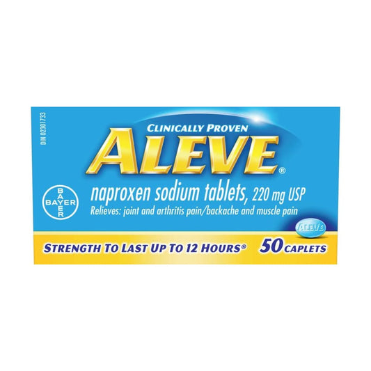 ALEVE Pain Relief, Clinically Proven, Fast-Acting, Long-Lasting, Naproxen Sodium, 50 Caplets