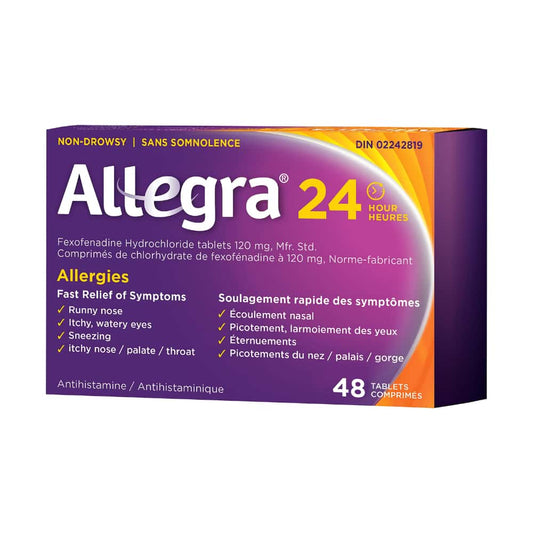 Allegra 24 Hours Antihistamine Tablets - 120mg/48s