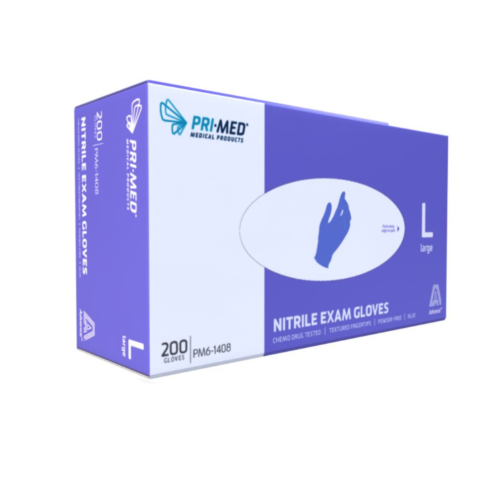 PRIMED® Advance Nitrile Exam Gloves, Large (Box 200 pcs)