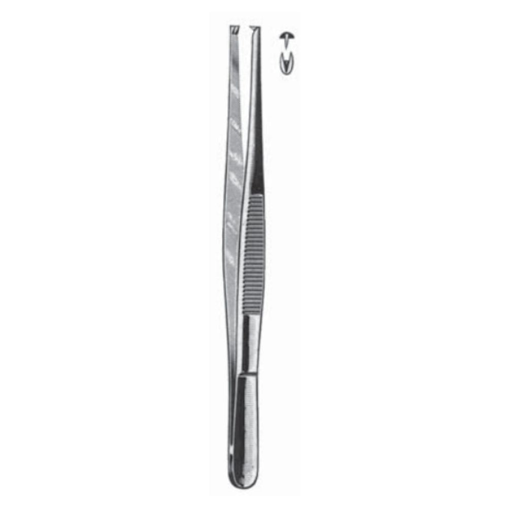 Almedic® Tissue Forceps, 1x2 Teeth, 5"