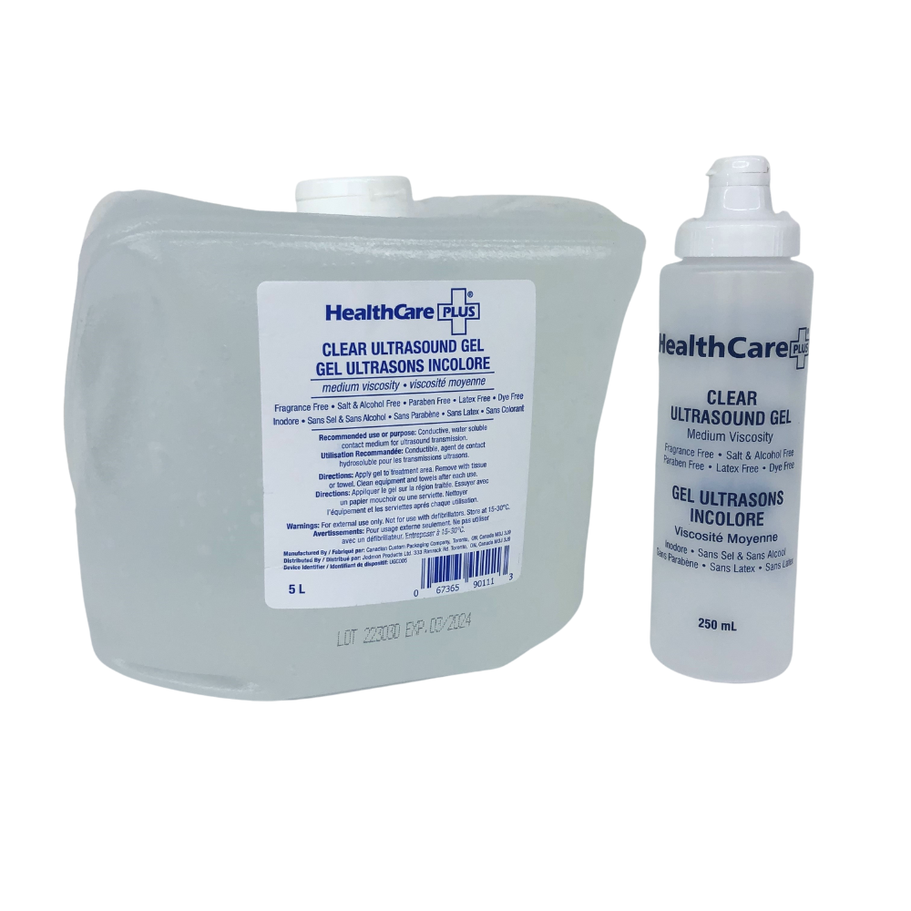 Healthcare Plus® Clear Ultrasound Gel, 5L w/Empty 250mL Bottle (Per Each)