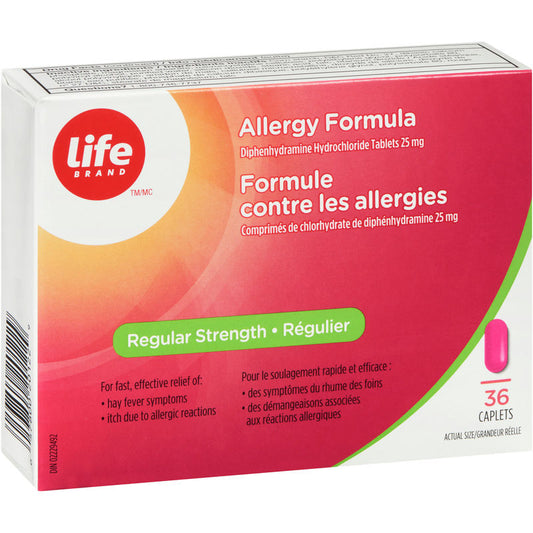 Allergy Formula Regular Strength - 36 caplets