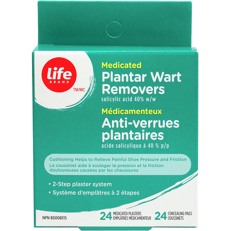 Life Brand Medicated Plantar Wart Removers Salicylic Acid 40% w/w