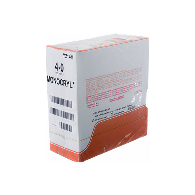 SUTURE PLASTIC PS-2 SZ4 18IN MONOCRYL UNDYED MONO 12EA/BX