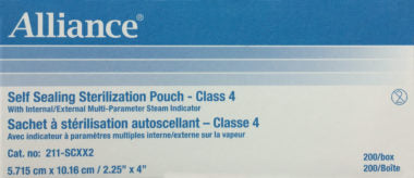 STERILIZATION POUCH 2.25″ X 4″ CLASS 4 SELF-SEALING MULTI-PARAMETER INDICATOR