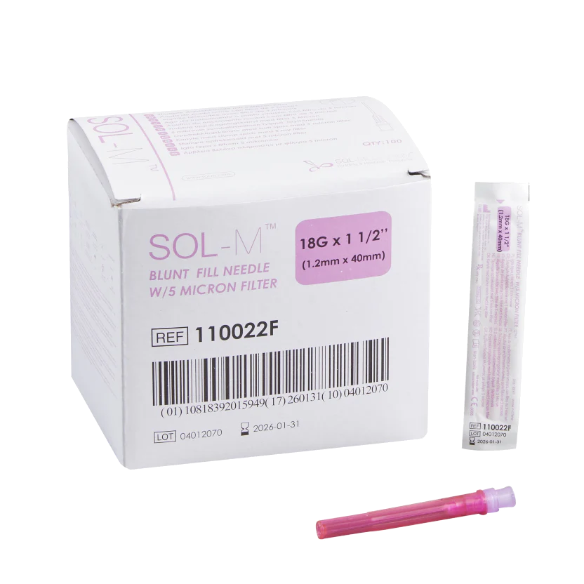 Needle Only (Sol-M), 18G x 1 in. (Pink) - 100/Box