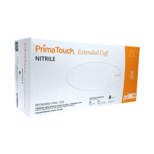 PRIMED® Extended Cuff Nitrile Gloves (100 per box)