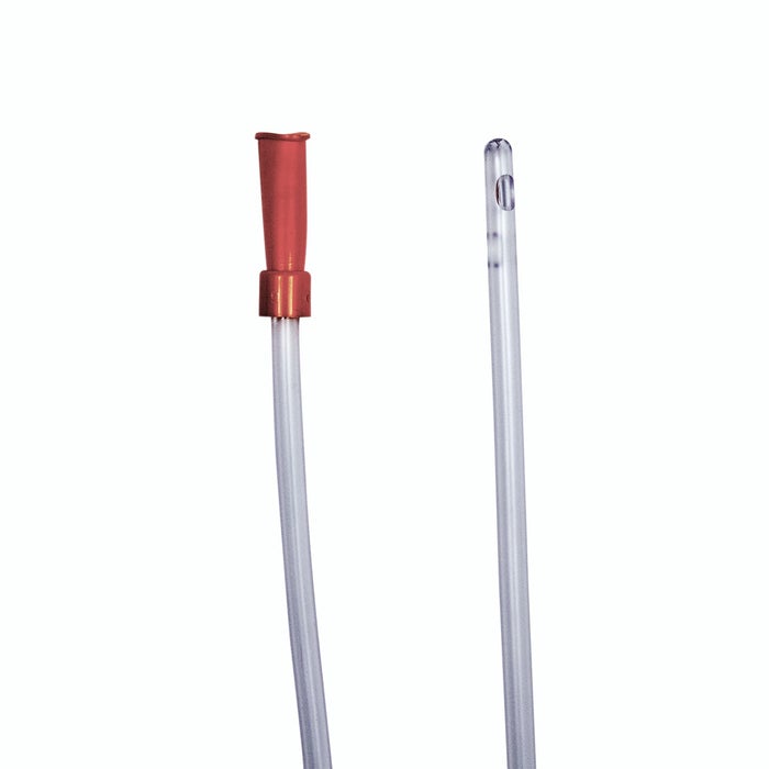 Medline Clear Vinyl Intermittent Catheters, Male, 14 Fr - Box Of 30