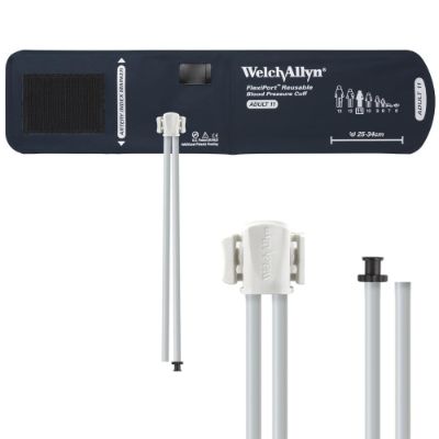 FlexiPort® Reusable Blood Pressure Cuffs w/Two-tube Tri-Purpose Connector & Empty Tube