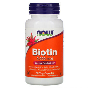 NOW: Biotin 5,000 mcg Veg Capsules