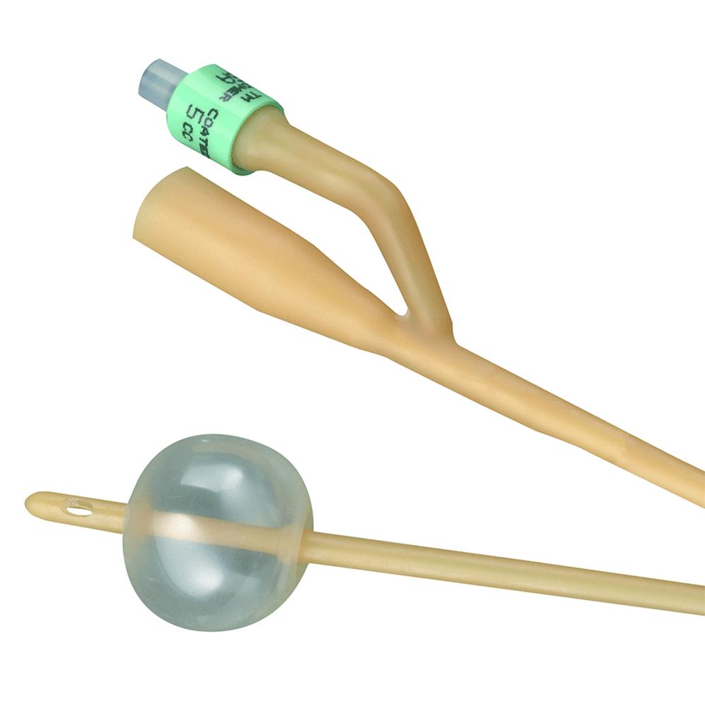 Bx/10 Bardia 2- Way Silicone Coated Catheter 20Fr 10Ml Sterile Latex