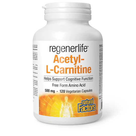 Natural Factors: Regenerlife Acetyl-L-Carnitine 500 mg