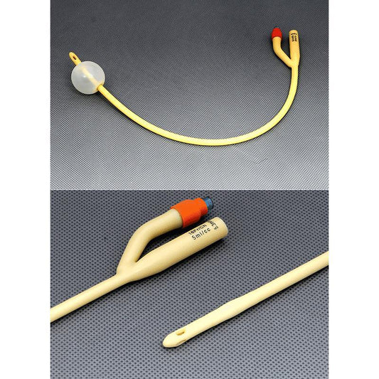 Bx/10 Amsure 100% Silicone 2-Way Foley Cath, 14Fr 5Cc, Reinforced Tip, Strl