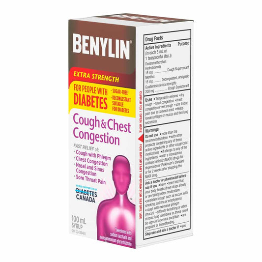 Cough & Chest Congestion Relief, People With Diabetes