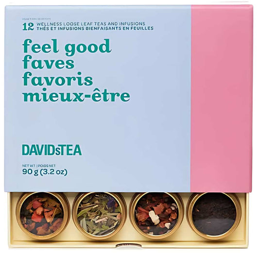 DAVIDsTEA Tea Sampler - Feel Good Faves - 12 pack