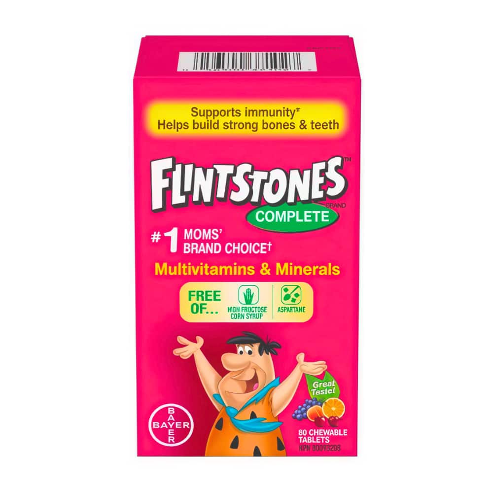 FLINTSTONES Complete Chewable Multivitamin & Minerals for Kids, Aspartame-Free, with Vitamin A, C, B6, B12, D, E, Calcium, 150 count