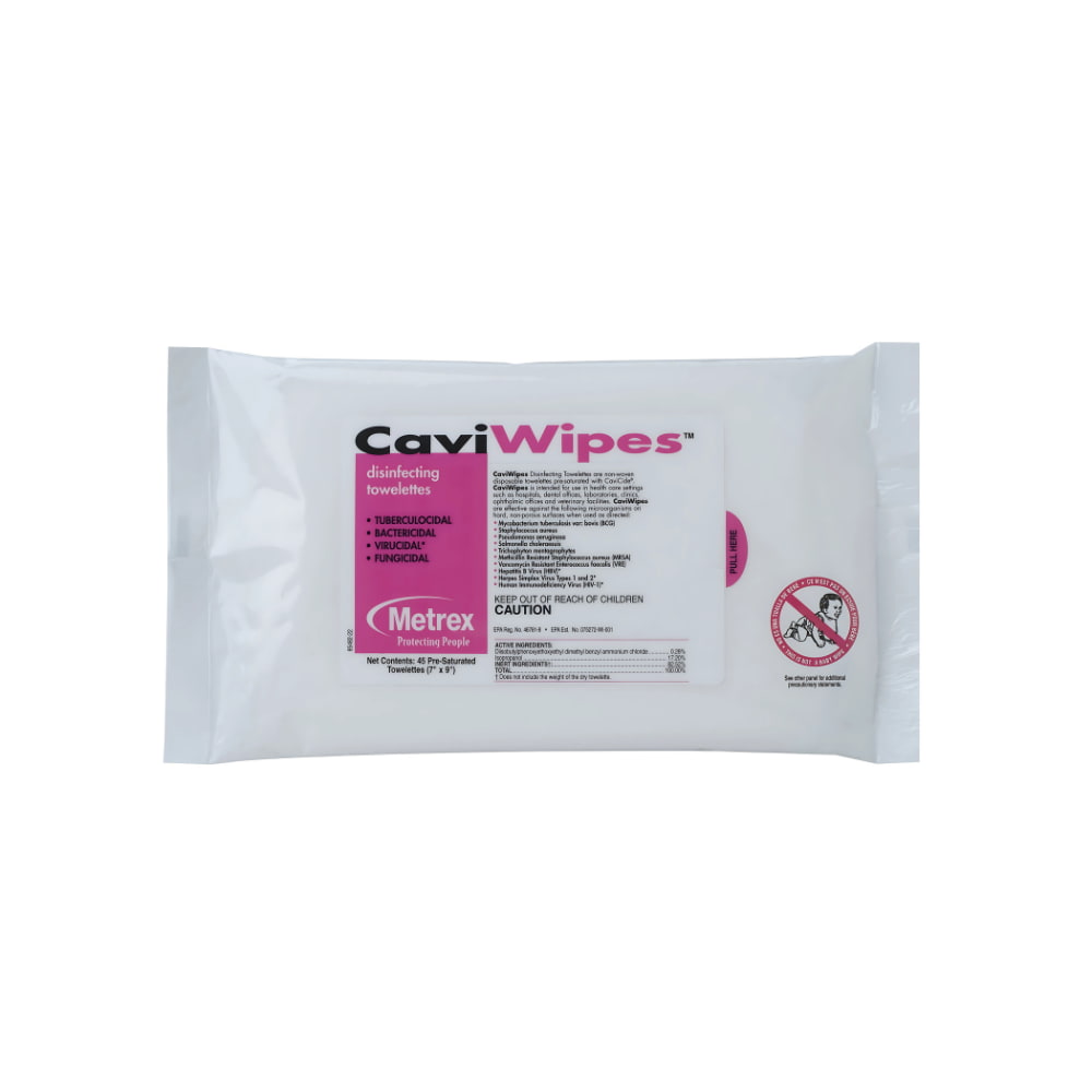 Caviwipes Flatpack Wipe - 45 / Pack - White