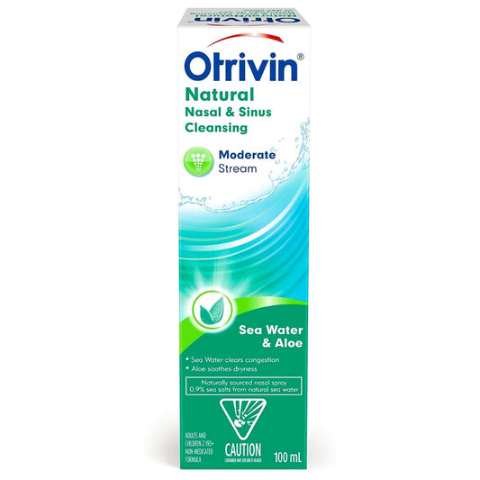 Otrivin Natural Severe Congestion Relief Moderate Stream Nasal Spray - 2 in 1 Sea Water - 100ml