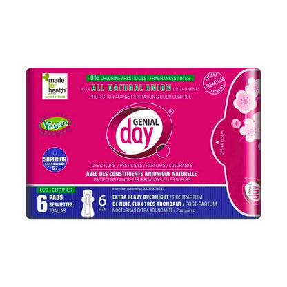 ECO-Certified Overnight/Postpartum Pads