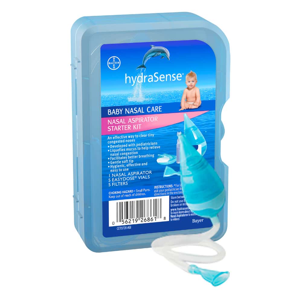 hydraSense Nasal Aspirator Starter Kit, Baby Nasal Care, Relieve Congested and Stuffy Noses, 1 Kit