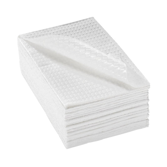 Patient Bibs/Towel, 3Ply with Polyback 13in. x 18in., White - 500/Case