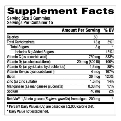 Emergen-C Immune Plus Gummies - Elderberry - 45s