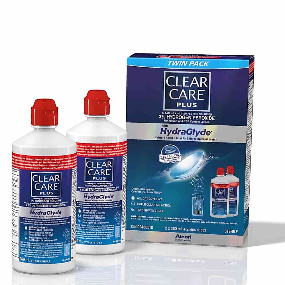 Clear Care Plus HydraGlyde Solution - 2 x 360ml