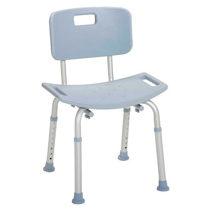 DRIVE GREY SHOWER BENCH WITH BACK