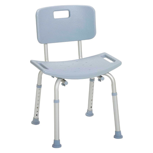 DRIVE GREY SHOWER BENCH WITH BACK