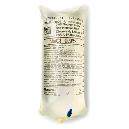 Normal Saline 0.9% Injection 1000ml, 12/Case