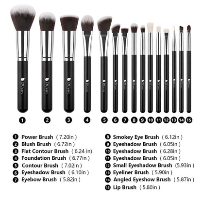 Classic Black Essential Face & Eye Brush Set