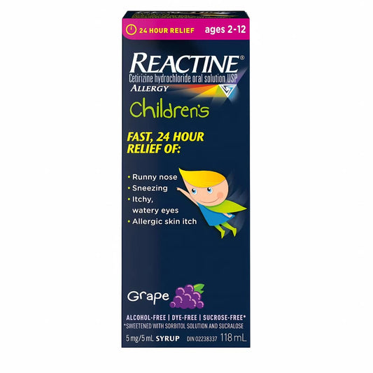 Children’s Liqiuid Allergy Medicine, Grape Flavour, 5mg