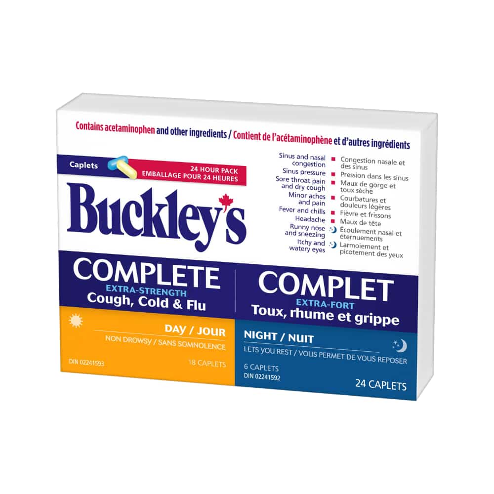 Buckley's Complete Extra-Strength Cough, Cold & Flu Day/Night Caplets - 24's