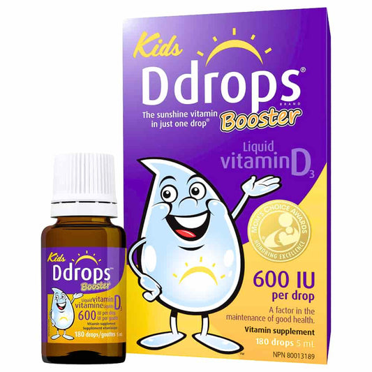 Ddrops Booster 600 IU Vitamin D3, 180 drops