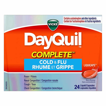 DayQuil COMPLETE Cold & Flu Daytime Relief, 24 LiquiCaps