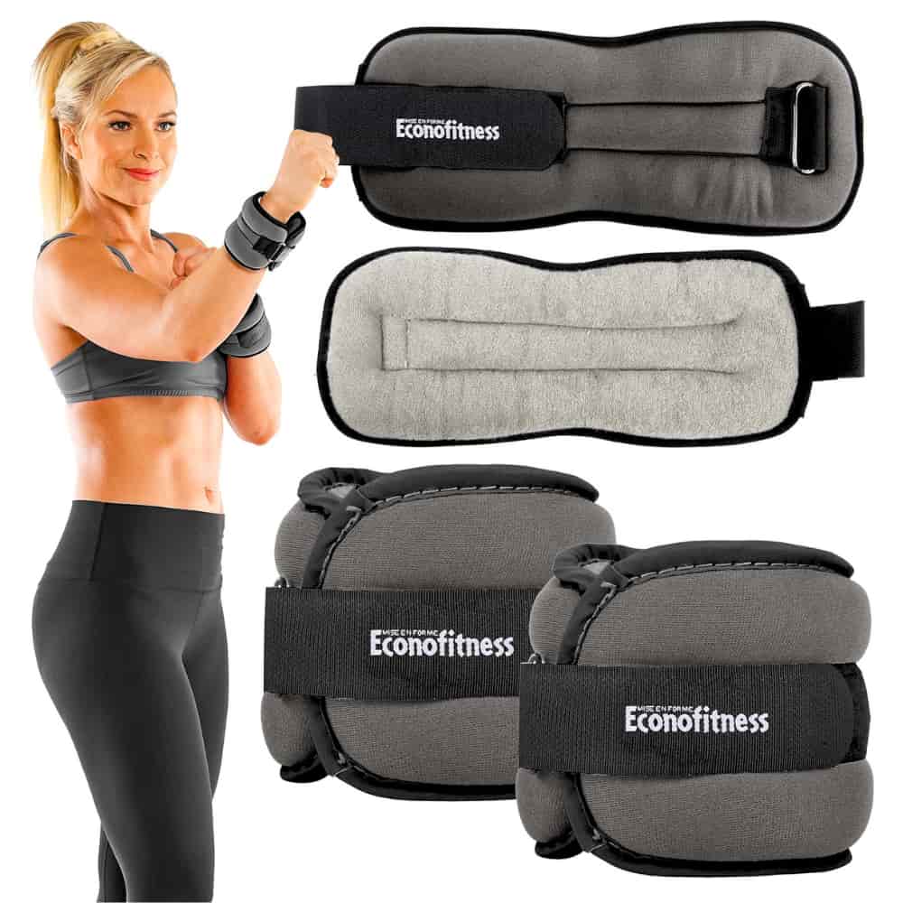 Econofitness 5LB Pair Comfort Fit Ankle Wrist Weights