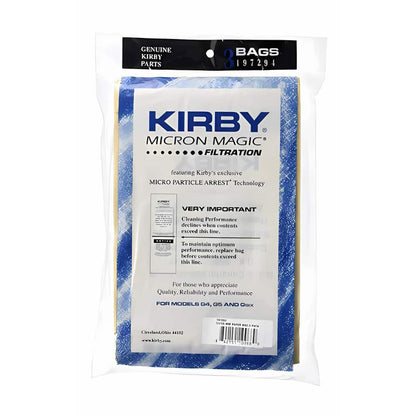 Compatible with Kirby Generation 4 Upright Vacuum Cleaner Micron Magic Bags 9 Pk Part # 197394A