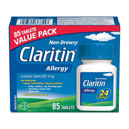 Claritin Allergy Medicine, 24-Hour Non-Drowsy Relief 10 mg, Value Pack, 85 Tablets