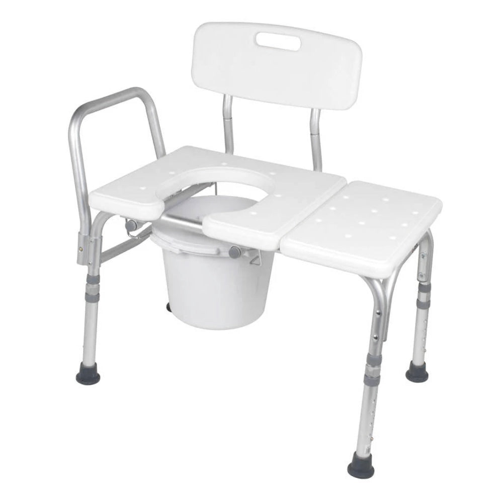 Transfer Bench commode W/Bucket 300lbs