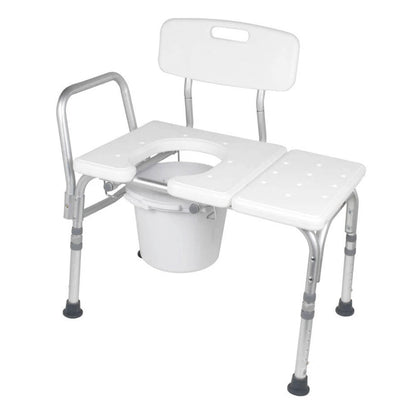 Transfer Bench commode W/Bucket 300lbs