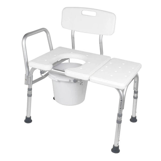 Transfer Bench commode W/Bucket 300lbs