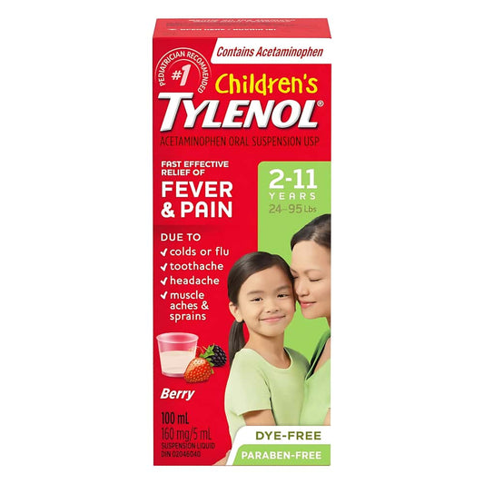 Children's Medicine, Fever & Pain, Dye-Free Berry Liquid