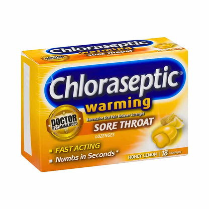 Chloraseptic Warming Sore Throat Lozenge Honey Lemon - 15s