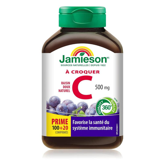 Chewable Vitamin C Grape Juice Tablets - 500 mg