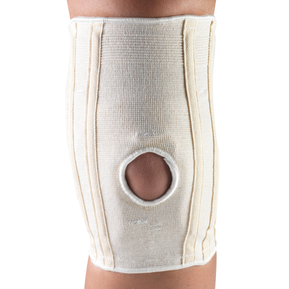Ea/1 Champion Medium Knee Brace W/ Hor-Shu Support Pad White Medium (13 - 15 3/4") Controlled Stretch Elastic