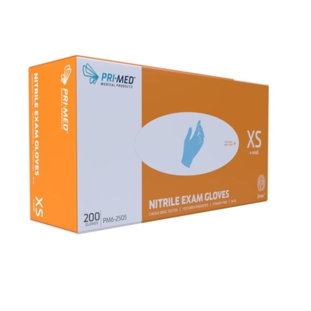 PRIMED® Sense Nitrile Exam Gloves, XS (Box 200 pcs)