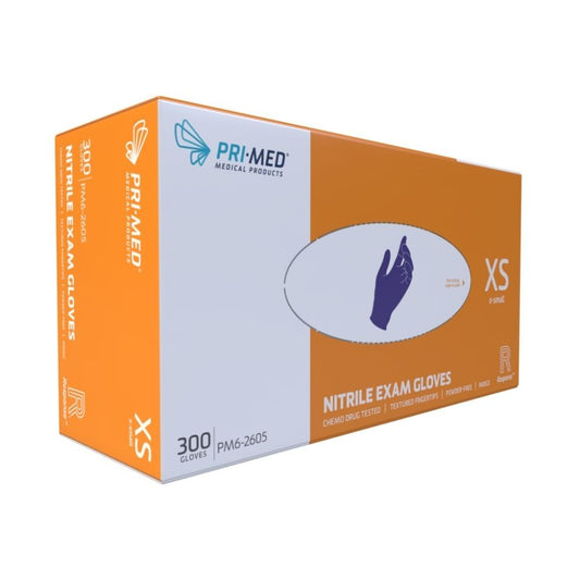 PRIMED® Response Nitrile Exam Gloves, X-Small (Box 300 V)