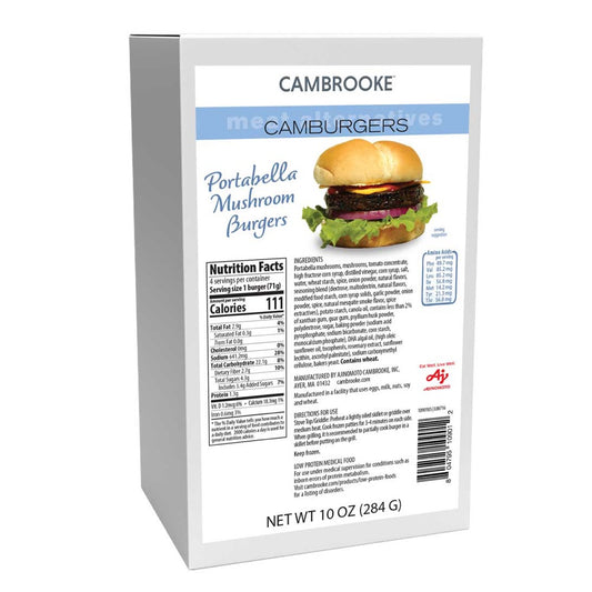 Cambrooke Camburgers (Portabella Mushroom Burgers)