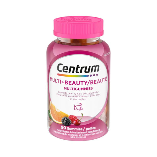 Centrum MultiGummies Multi+Beauty Multivitamin Supplement Gummies for Hair, Skin & Nails, 90 Count