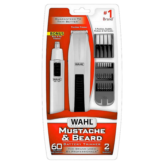 Wahl Mustache &amp; Beard Battery Trimmer Kit with Bonus Nose Trimmer 1 ea